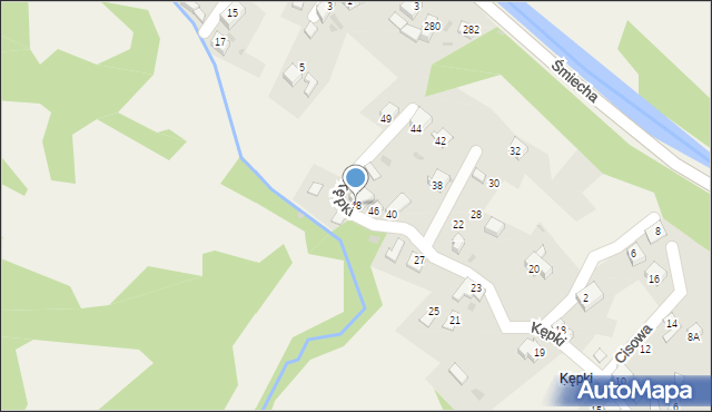 Żabnica, Kępki, 48, mapa Żabnica