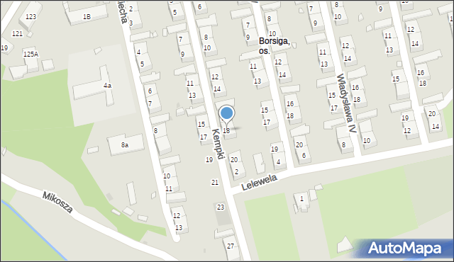 Zabrze, Kempki Pawła, 18, mapa Zabrza