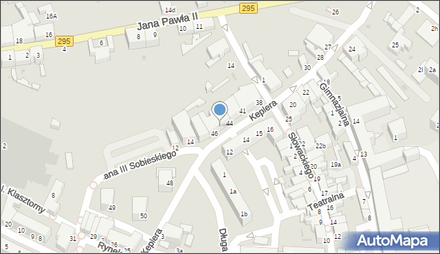 Żagań, Keplera Jana, 45, mapa Żagań