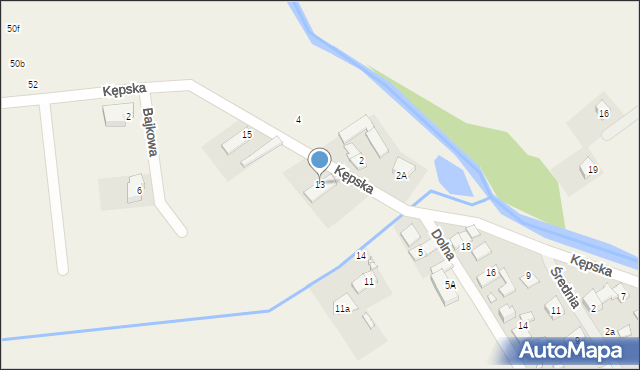 Zawada, Kępska, 13, mapa Zawada