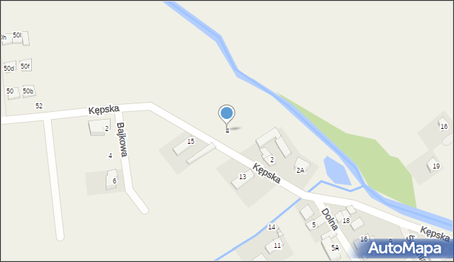 Zawada, Kępska, 4, mapa Zawada