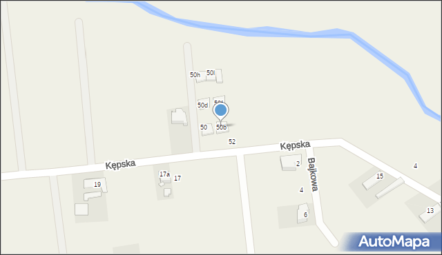 Zawada, Kępska, 50b, mapa Zawada