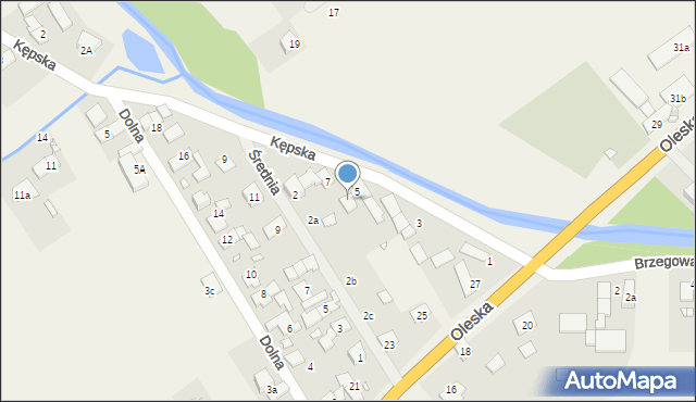 Zawada, Kępska, 7A, mapa Zawada