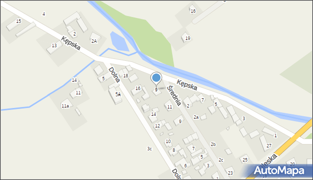 Zawada, Kępska, 9, mapa Zawada