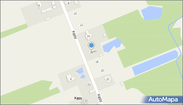 Zielkowice, Kępy, 16, mapa Zielkowice