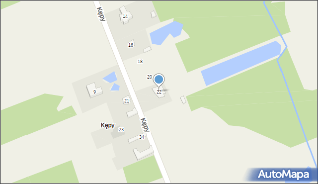 Zielkowice, Kępy, 22, mapa Zielkowice