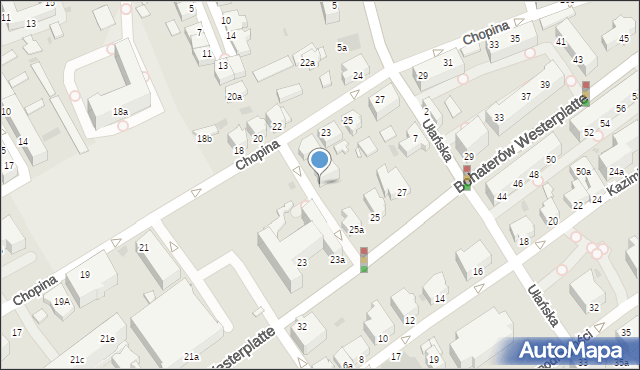 Zielona Góra, Keplera Jana, 3, mapa Zielona Góra