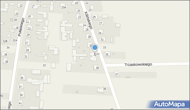 Adamów, Kilińskiego Jana, płk., 32, mapa Adamów