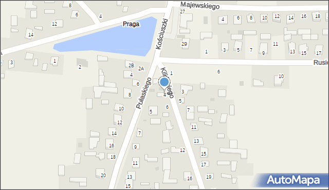 Adamów, Kilińskiego Jana, płk., 4, mapa Adamów