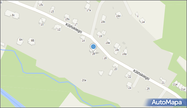 Andrychów, Kilińskiego Jana, płk., 16, mapa Andrychów