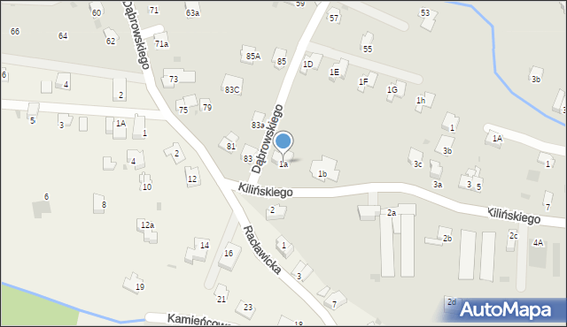 Andrychów, Kilińskiego Jana, płk., 1a, mapa Andrychów