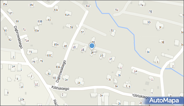 Andrychów, Kilińskiego Jana, płk., 1F, mapa Andrychów