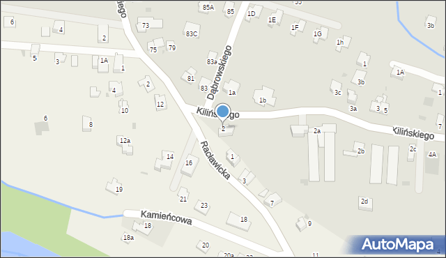 Andrychów, Kilińskiego Jana, płk., 2, mapa Andrychów