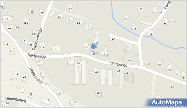 Andrychów, Kilińskiego Jana, płk., 3a, mapa Andrychów