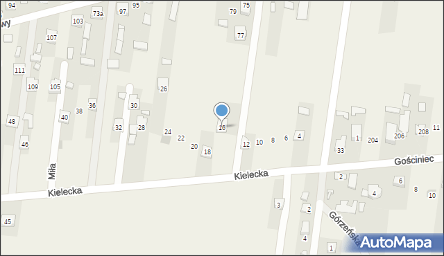 Bęczków, Kielecka, 16, mapa Bęczków