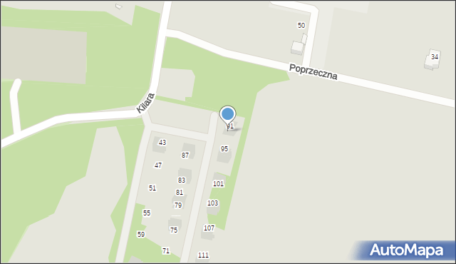 Będzin, Kilara Wojciecha, 93, mapa Będzin