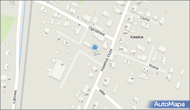 Białogard, Kisielice Duże, 13, mapa Białogard