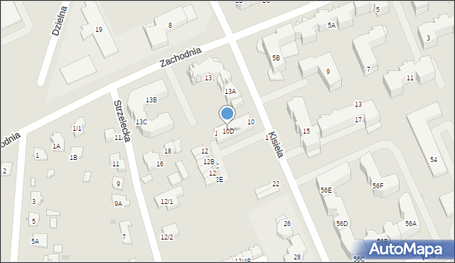 Białystok, Kisiela Edwarda, ks. abp., 10D, mapa Białegostoku
