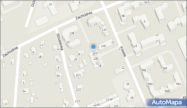 Białystok, Kisiela Edwarda, ks. abp., 12, mapa Białegostoku