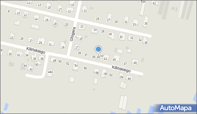 Bielsk Podlaski, Kilińskiego Jana, płk., 41, mapa Bielsk Podlaski
