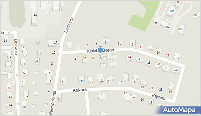 Bielsko-Biała, Kisielewskiego-Kisiela Stefana, 10, mapa Bielsko-Białej