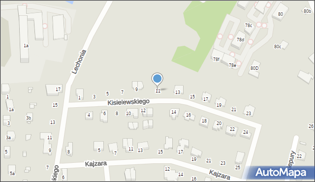 Bielsko-Biała, Kisielewskiego-Kisiela Stefana, 11, mapa Bielsko-Białej