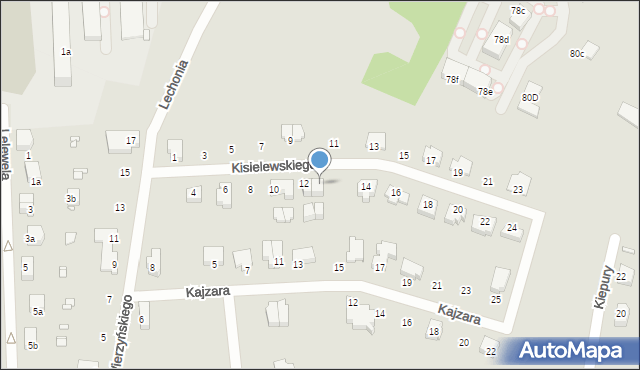 Bielsko-Biała, Kisielewskiego-Kisiela Stefana, 12a, mapa Bielsko-Białej