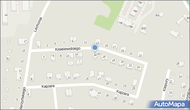 Bielsko-Biała, Kisielewskiego-Kisiela Stefana, 14, mapa Bielsko-Białej