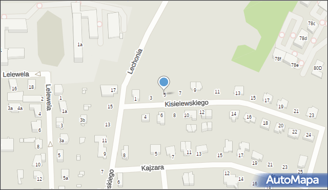 Bielsko-Biała, Kisielewskiego-Kisiela Stefana, 5, mapa Bielsko-Białej