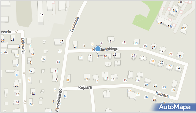 Bielsko-Biała, Kisielewskiego-Kisiela Stefana, 8, mapa Bielsko-Białej