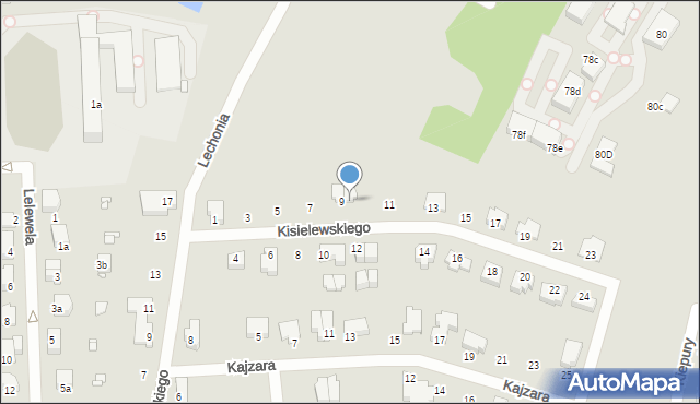 Bielsko-Biała, Kisielewskiego-Kisiela Stefana, 9a, mapa Bielsko-Białej