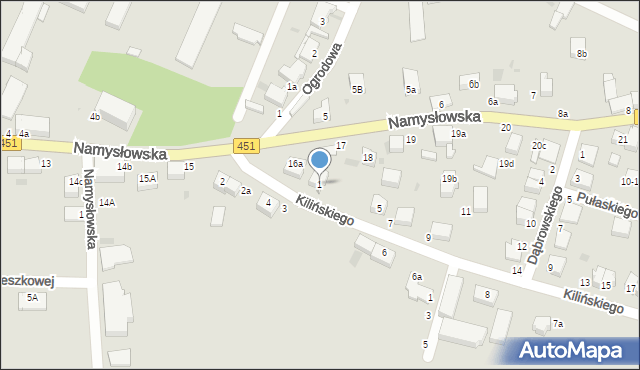 Bierutów, Kilińskiego Jana, płk., 1, mapa Bierutów