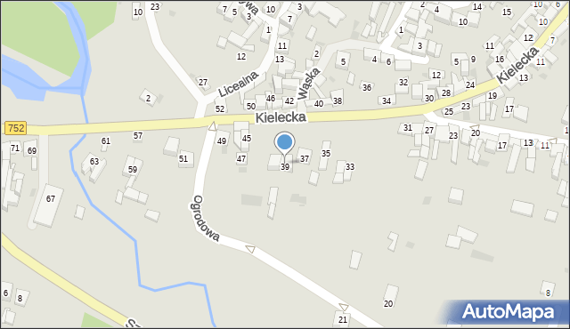 Bodzentyn, Kielecka, 39, mapa Bodzentyn