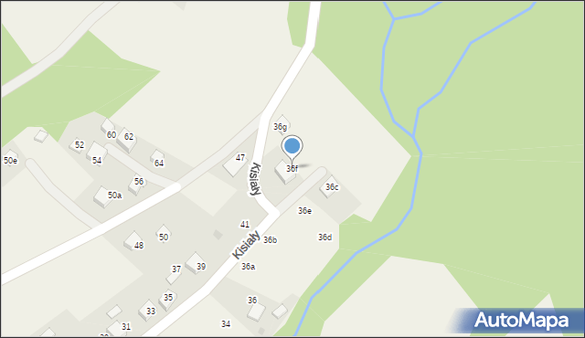 Brenna, Kisiały, dr., 36f, mapa Brenna