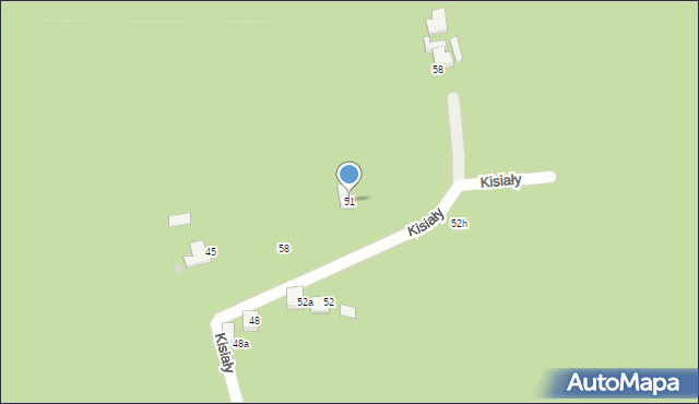 Brenna, Kisiały, dr., 51, mapa Brenna