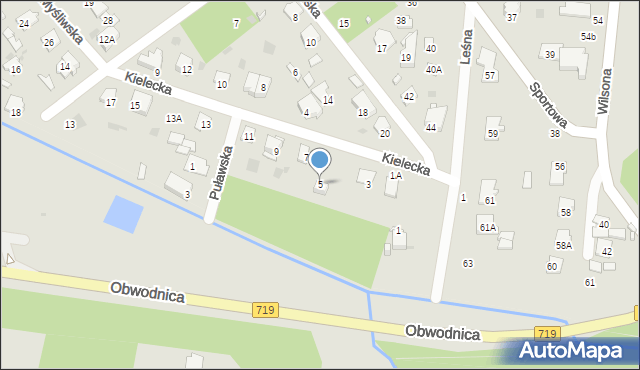 Brwinów, Kielecka, 5, mapa Brwinów