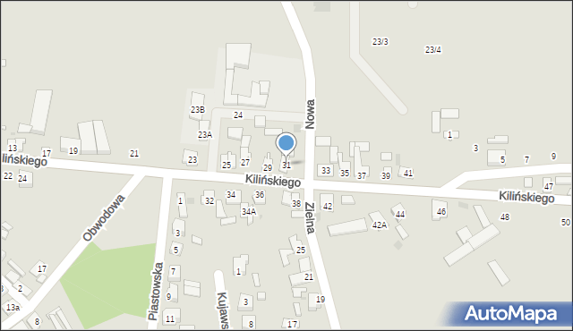 Brześć Kujawski, Kilińskiego Jana, płk., 31, mapa Brześć Kujawski