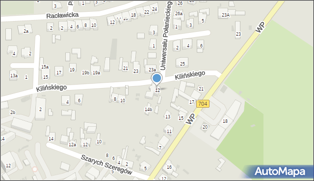 Brzeziny, Kilińskiego Jana, płk., 12, mapa Brzeziny