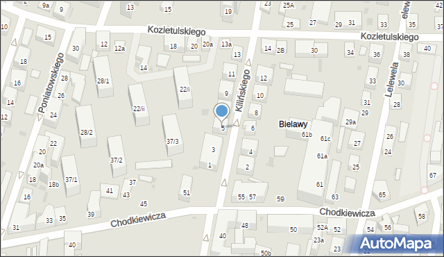 Bydgoszcz, Kilińskiego Jana, płk., 5, mapa Bydgoszczy