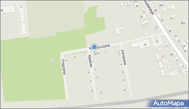 Cegłów, Kieliszczyka Józefa, 5, mapa Cegłów