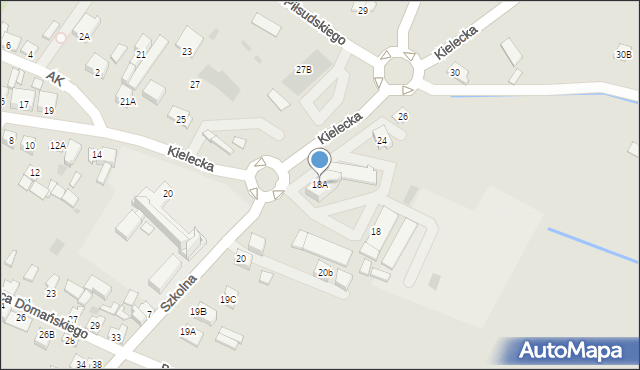 Chęciny, Kielecka, 18A, mapa Chęciny