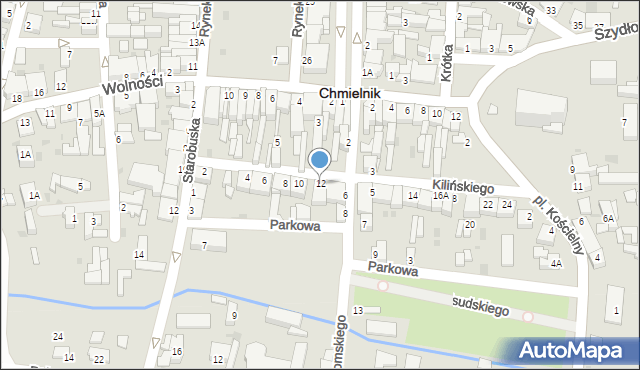 Chmielnik, Kilińskiego Jana, płk., 12, mapa Chmielnik