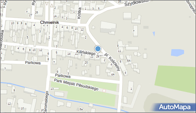 Chmielnik, Kilińskiego Jana, płk., 24, mapa Chmielnik