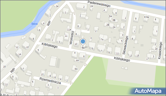 Chojnów, Kilińskiego Jana, płk., 5A, mapa Chojnów