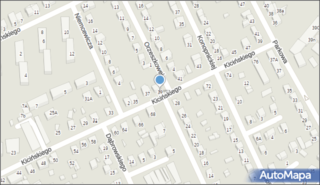 Ciechanów, Kicińskiego Brunona, 39, mapa Ciechanów