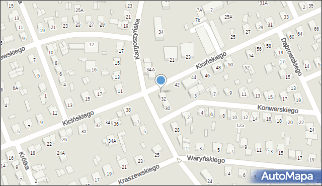 Ciechanów, Kicińskiego Brunona, 40, mapa Ciechanów