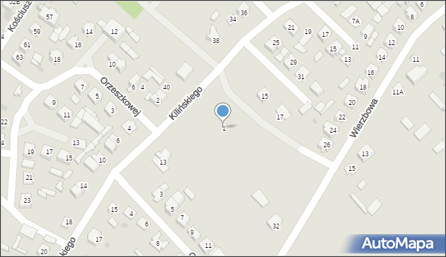 Ciechanowiec, Kilińskiego Jana, płk., 1, mapa Ciechanowiec