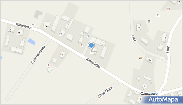 Czeczewo, Kieleńska, 14, mapa Czeczewo