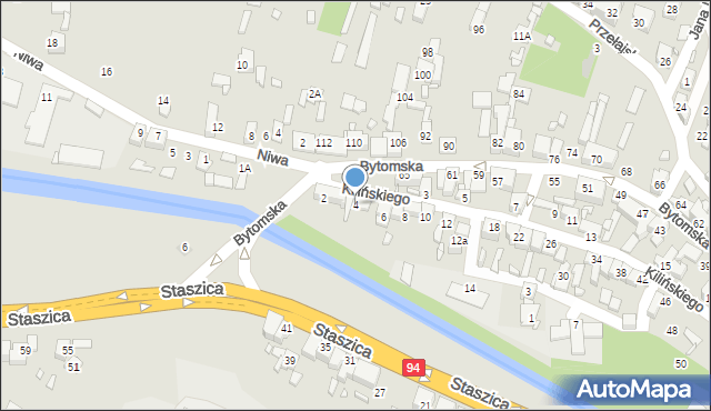 Czeladź, Kilińskiego Jana, płk., 4, mapa Czeladź