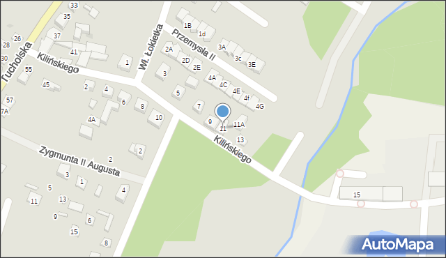 Czersk, Kilińskiego Jana, płk., 11, mapa Czersk